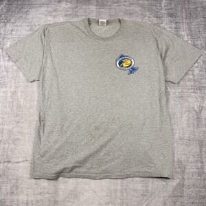 Vtg Bass Pro Shop Shirt Mens 2XL Grey Outdoor Classic Toronto Y2K Double‎ Sided
